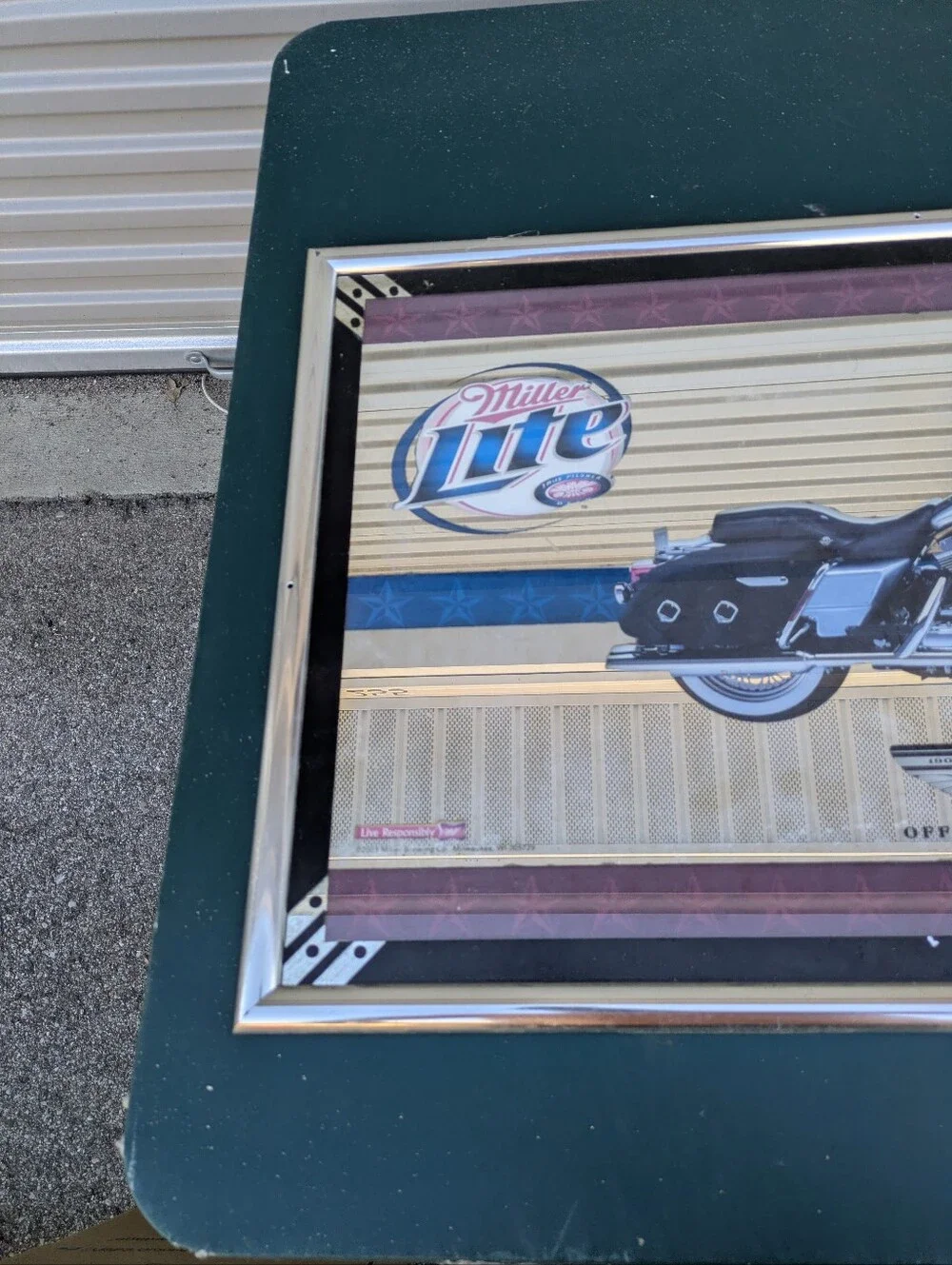 Harley Davidson 100th Anniversary Bar Mirror Miller Lite MGD High Life Beer 2003